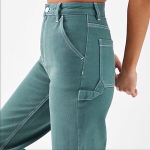pacsun low rise sea green carpenter jeans